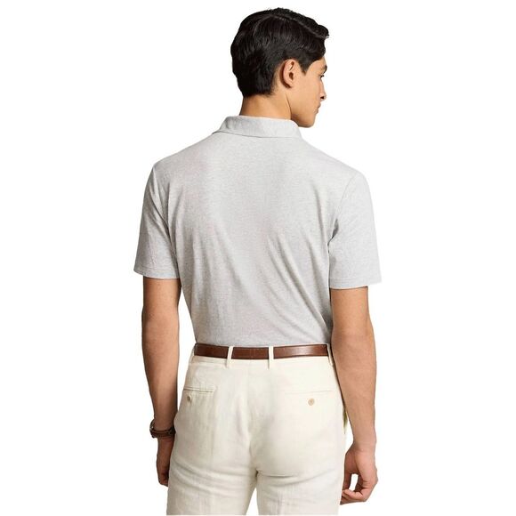 Polo Ralph Lauren NWT Classic Fit Cotton-Linen Mesh Polo Shirt Andover Heather - Picture 3 of 7